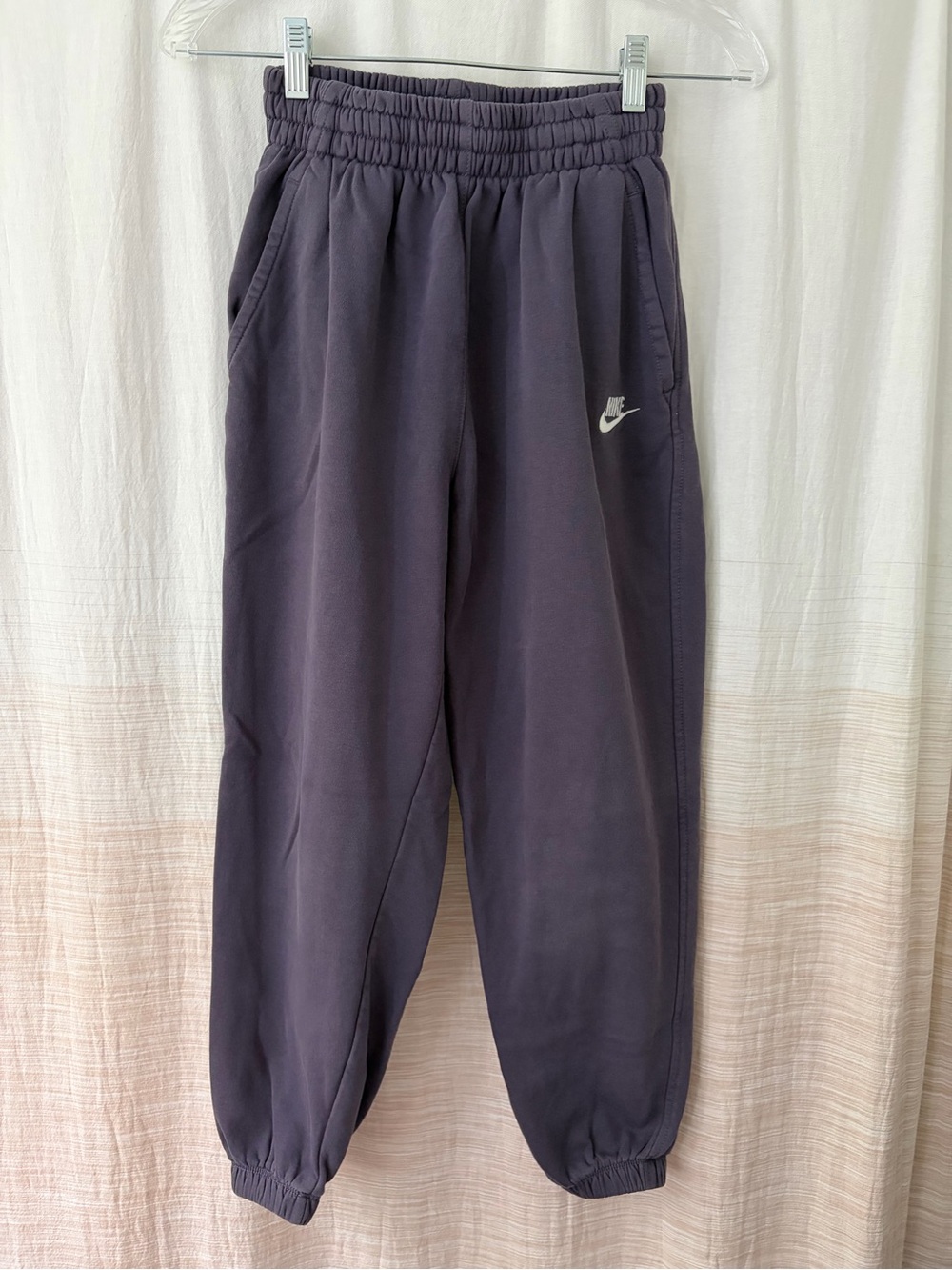 Nike Kids Purple Joggers and Crew Neck